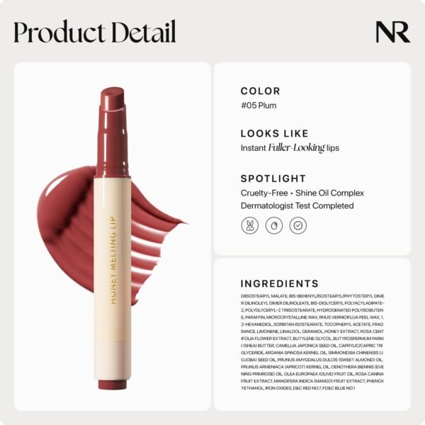 nature republic honey melting lip plum