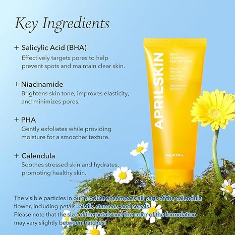 aprilskin calendula flower infused facial peel off mask