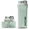 next alpha collapsible silicone water bottle with straw bpa free mint green