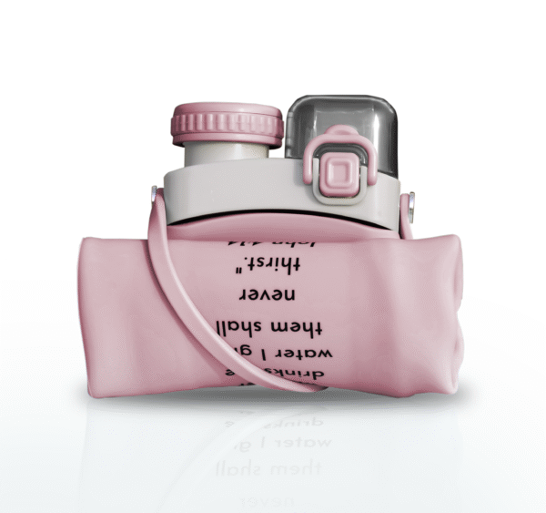 next alpha collapsible silicone water bottle with straw bpa free 20oz – pink next alpha collapsible silicone water bottle with straw bpa free 20oz – pink