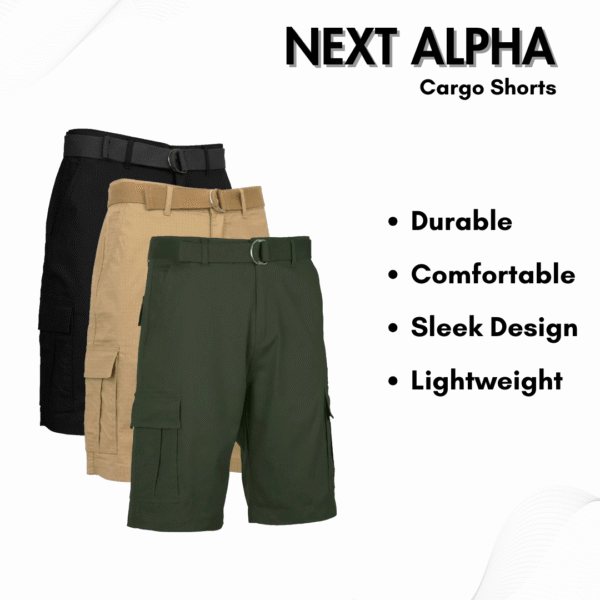 Cargo Shorts For Men | Black | Khaaki | Olive Green